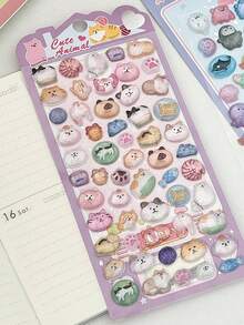 新款日式玫瑰红可爱3D小马DIY贴纸，适用于装饰卡套、笔记本、手机壳和脸部。高粘性教育贴纸。 - 彩色 - 查看 7