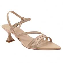 Women's Sandal With Leaf Toe, Cup Heel, Thin Straps, Elegant And Casual - 裸體 - 查看 3