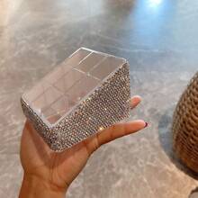 Luxury Rhinestone Inlaid 9-Grid Lipstick & Cosmetic Storage Box, High-End Vanity Organizer - Multicolor - View 10