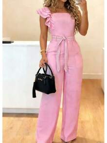 Women's Strapless Jumpsuit – Stylish, Elegant And Comfortable Fabric. - 粉色 - 查看 2