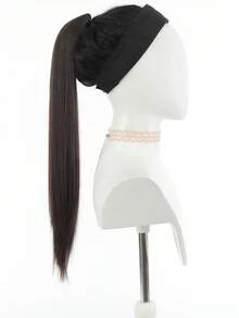 23 Inch Long Hair Ponytail Wig Headband, Simulated Hair Tie With Natural Fluffy And Sweet Elastic Bands, High Ponytail Wig - Multicolor - View 5