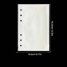1pc A6 Transparent Portable File Folder, Candy Macaron Color Shell Options, Refillable Notebook, Transparent Interior, PP Material, Suitable For DIY Sticker Books, Handwriting, Or Storing Idol Photos, Cards, Small Items. Also Can Be Used As Loose-Leaf Notebook, Sealed Notebook, School Supplies, Student Binder - One Size - View 8