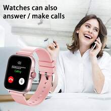 1 pieza Reloj inteligente deportivo unisex con pantalla táctil HD, correa de silicona cómoda, seguimiento de fitness, notificación de mensajes, seguimiento de calorías y distancia, control de música, cámara remota, compatible con smartphones, para el Día del Padre y uso diario - Multicolor - Ver 8