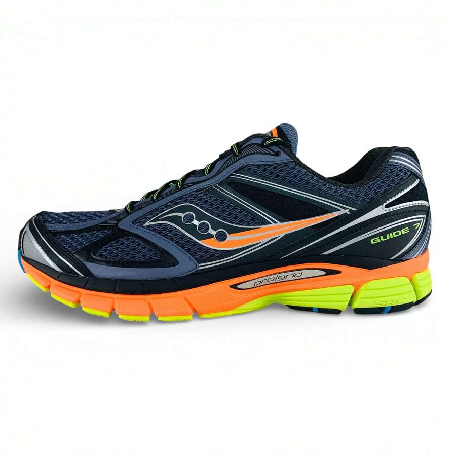 Saucony ProGrid Guide 7 Grey Orange Lime Men's Shoes Sneakers S70936-13 - Màu xám đen - Xem 1