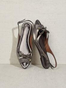 Women's Open Flat Sandal, Delicate, Comfortable, Lizard, Old Silver - 灰色 - 查看 10