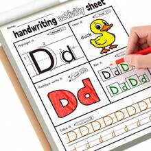 32-Page Alphabet Practice Book Including Letter Coloring And Tracing Exercises, Suitable For Early Childhood Education And Primary School Students' Daily Handwriting Training - Multicolor - View 5