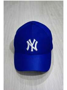 Classic Curved Brim Embroidered Cap – Men's And Women's - 寶藍色 - 查看 2