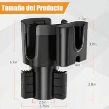 Portavasos para Auto, 2 en 1 Expansor de Portavasos para Coche con Base Ajustable y Soporte Extraíble para Teléfono, Multifuncio - A - Ver 6