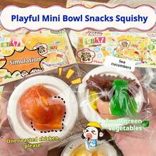 1个逼真食物玩具迷你碗捏捏乐 - 解压玩具 - 挤压玩具 - 软萌玩具 - 捏捏乐玩具 - 指尖玩具 - 史迪奇玩具 - 旅行玩具 - 课堂指尖玩具 - 迷你洗澡玩具 - 圣诞文具减压球，生日礼物，完美礼物，礼物，玩具，游戏，复活节礼物，圣诞节礼物，万圣节礼物，平安夜礼物 - 彩色 - 查看 12