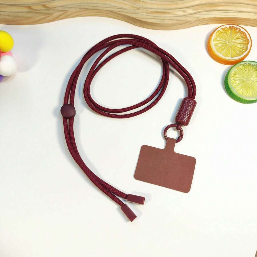 Multiple Style Cell Phone Lanyard - Adjustable Neck Hanger - Long Thick Anti-Loss Crossbody Strap - Marrom Cafe - View 1