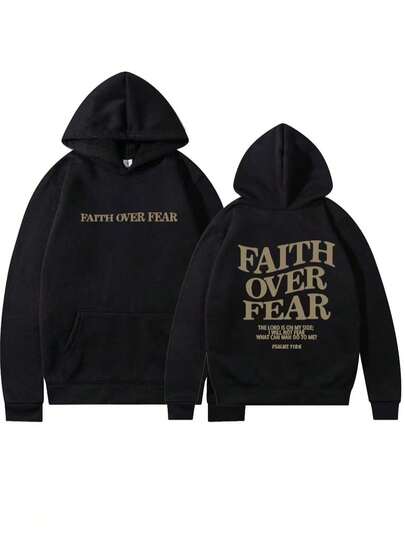 Christian Fleece Hoodies, "FAITH OVER FEAR" Core Faith Attitude Hoodies, Essential Fleece Hoodies For The Faith Theme Of "Overcoming Fear Through Trust In God", Jesus Hoodies,... Fashionable Wool Thermal Pullovers, Women's Patterned Pullovers, Interesting Patterns, Men's Patterned Pullovers, Casual Thermal Pullovers, Soft, Breathable, Comfortable, Washable, Are Essential Items For Casual Street Style Wearers, Suitable For All Seasons, Very Suitable For Casual Wear And Street Style. They Are Excellent Gifts For Family And Friends