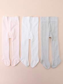 3pcs/Pack Baby Cotton Mesh Leggings - Multicolor - View 14