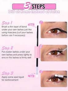 1 Set 5ml+5ml Eyelash Glue, Dual Tube, Long-Lasting Waterproof Eyelash Adhesive, 2-In-1 Eyelash Sealing Glue, DIY Eyelash Extension Glue - View 5