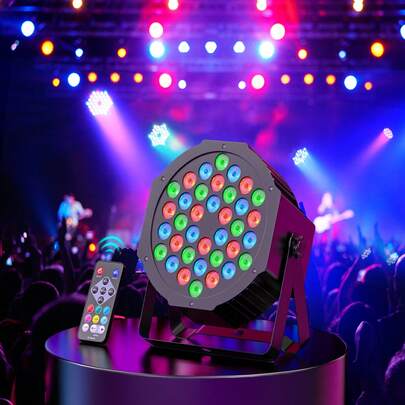 SEBRUANC RGB 3 In 1 LED Par Lights , 36 LED RGB DJ Par Lights , Sound Activated Auto Play Remote & DMX Control Model Stage Par Light Stage Spotlight For Disco Club Wedding Church Party Bar Club Live Performance Entertainment