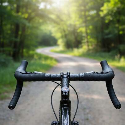 2pcs Bike Handlebar Tape Shockproof Anti-Slip High-Density Rubber Sponge For Road And Mountain Bikes Comfortable Grip