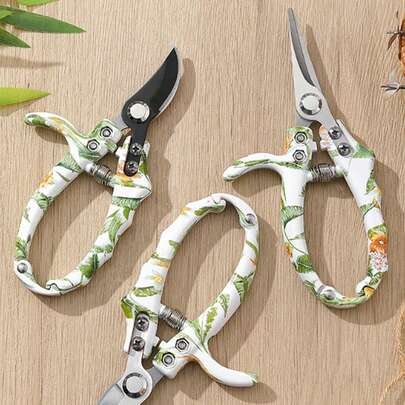 1pc Professional Gardening Pruning Shears With Stainless Steel Blades | Sharp Cutting Edges | Ideal For Trimming Trees, Shrubs, Bonsai | Effortless Fruit & Flower Picking | Essential Gardening Tool | Perfect Yard & Garden Gift