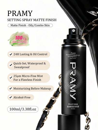 PRAMY 100ml/3.4 Fl Oz Matte Setting Spray - Hydrating, Brightening, Setting, Makeup Primer Spray And Hydrating Setting Spray, Gift Set