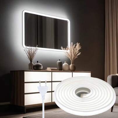 1pc COB Neon LED Strip Light, Warm/White, Cabinet Light Strip, Suitable For Home Decoration, Indoor And Outdoor Use, DIY Creative Projects, Window Display, Computer, TV, Bedroom, Holiday Decoration, Etc