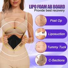 Abdominal Board Surgery Liposuction - Ab Board Post Surgery Liposuction, Lipo Foam Abdominal Compression Board For Tummy Tuck & Liposuction Post Surgery Recovery (Black),41465729 - Multicolor - View 2
