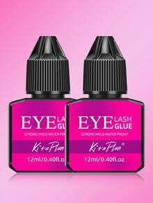 2pcs 5ml/12ml Eyelash Glue Eyelash Extension Supplies Black Lash Extension Eyelash Adhesive Strong Hold Drys In 0.5-1s With 6-7 Weeks Retention By Existing Beauty Lashes For Beginners To Use At Home And Cluster Lash DIY - 黑色 - 查看 9