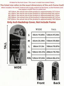 Customizable Arch-Shaped Backdrop With Name/Text - Stretchable Polyester Fabric Suitable For Weddings, Birthday Parties - Customizable Arch For Indoor/Outdoor Decor - Easy To Install, Durable And Portable Arch Backdrop - Multicolor - View 3