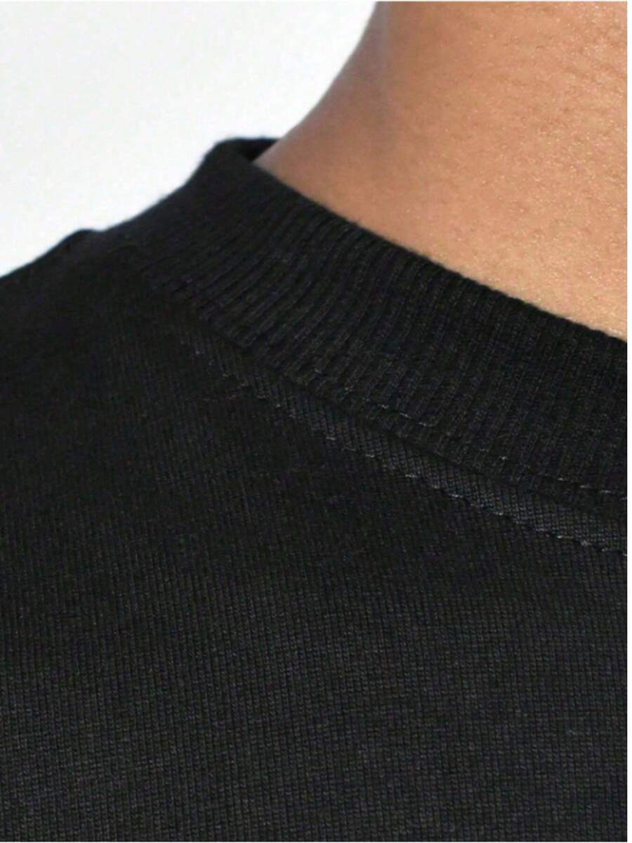 Camiseta Jesus Streetwear Masculina Feminina camisa 100% Algodão Eis-me aqui Senhor - Preto - Visão 1