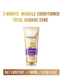 Pantene 3分钟奇迹多效护发素 - 180毫升，深层渗透密集修护，快速吸收，多效修护受损发质，增强发丝韧性，令秀发水润柔顺，尤其适合干性、受损发质，方便日常护发 - 多效損失修護護髮素 - 查看 11