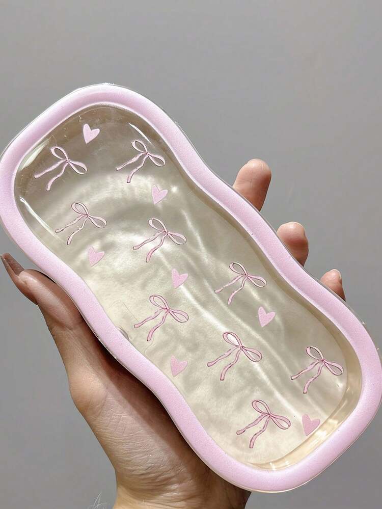 Transparent Magnetic Glasses Case With Pink Bow Pattern, Portable Storage Box Resistant To Compression, Suitable For Glasses, Lipstick, Keys, Great Gift For Teachers, Mothers, Girls, Sisters, Friends On Holidays, Birthdays, Anniversaries, Weddings - Multicolor - View 11