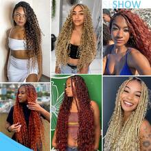 99J Bordeaux Red Human Hair Braiding Extensions, 3 Bundles 20 Inch 100g 12A Deep Wave Braiding Hair, Bohemian Seamless Braids, 100% Unprocessed Brazilian Virgin Hair - S99J - View 11