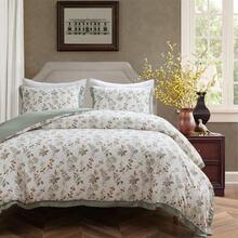 Botanical Duvet Cover Set 100% Microfiber Breathable Stylish Spring Pattern Ultra Soft Bedding Set Quilt Cover With Pillowcase - Green Floral - View 13