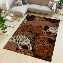 1pc Leopard Print Rug, Red Lips Rug, Pop Art Rug, Bold Statement Area Rug, Funky Living Room Decor, Animal Print Rug, Glamorous Home Rug, 84*60inch,Perfect Choice For Christmas ,Stylish And High-Quality Rugs, Perfect For Christmas Decorations And GiftsHome Decor, The Best Choice For Gothic-Style Birthday Gifts - Nhiều màu - Xem 1