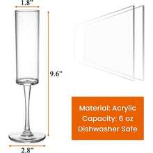 6/1pc(S) Elegant Champagne Flute, French Crystal High Stem Glassware, Luxury Home Use Red Wine/Sparkling Wine Glass - Multicolor - View 8