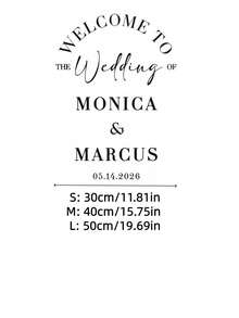 Custom Arched Mirror Wedding Welcome Sticker, Personalized Bride And Groom Vinyl Label, Art Deco Style - Multicolor - View 3