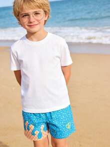 Boys' Shorts, Ice Cream Color Scheme, Casual Style For Spring And Summer, Suitable For Outdoor Everyday Wear, Birthday Gift, Holiday Gift, Easter And St. Patrick's Day Gift. - Multicolor - View 5