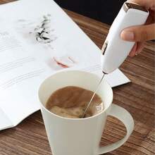 1pc Handheld Electric Egg Beater - Battery Powered Mini Mixer With Stainless Steel Whisk Attachments, Compact Lightweight Design For Eggs, Coffee, Tea, Pancake Batter - Plastic, Batteries Not Included - Multi-color Best-selling Egg Beater - View 5