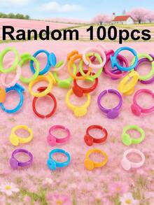 50/100/150/200/300/500/1000pcs/Pack Plastic Round Base Blank Suitable For DIY Jewelry Making Supplies, Craft Materials Accessories - Ring Setting - View 13