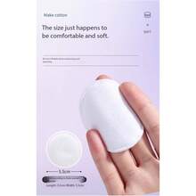 100 piezas/paquete Almohadillas de algodón redondas y gruesas para desmaquillaje, empaquetadas - Multicolor - Ver 4