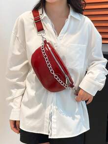 Simple And Fashionable Multi-Functional Dual-Shoulder Bag With Elegant Design. 2026 New Model Women's Crossbody Bag. - Red - View 7