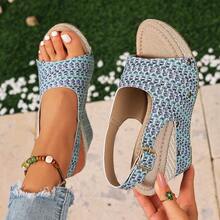 Women's Platform Wedge Sandals, Open Toe, Waterproof, Thick Sole, High Heel Shoes, Spring/Summer - Multicolor - View 1