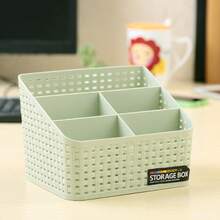 4-Grid Plastic Cutlery Organizer / Chopstick Holder / Knife Fork Spoon Storage Box / Kitchen Draining Rack / Desktop Sundries Box, Random Color - View 7