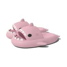 Women's Shark Slides Cloud Slippers - Novel Summer Open-Toe Slippers, Non-Slip Beach, Pool, And Shower Shoes With Cushioning Thick Sole - Màu Hồng  Dưa hấu - Xem 9