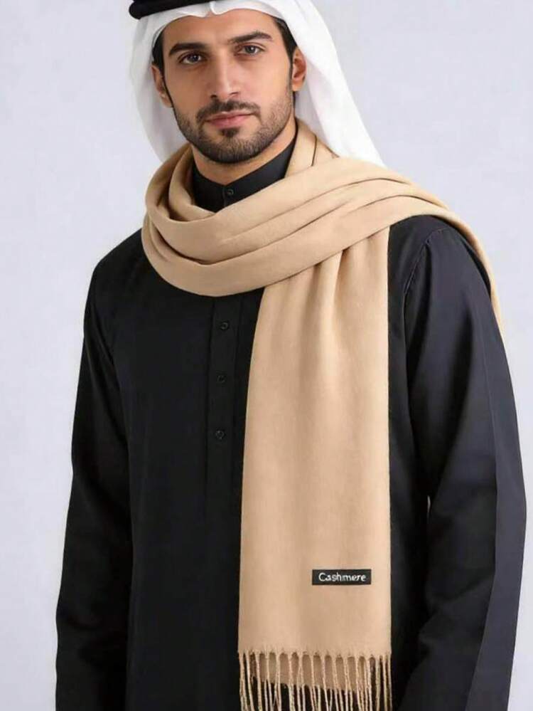 Lightweight Polyester Faux Cashmere Long Scarf, Soft And Skin-Friendly Texture, Versatile For All Seasons, Elegant Lightweight Faux Cashmere Long Scarf, Smooth And Non-Irritating, Slimming And Stylish Long Scarf, Thin For Spring/Summer, Sun Protection And Air Conditioning Shawl - Multicolor - View 10