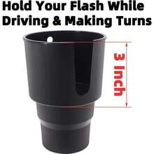 Adaptador para portavasos de Coche Compatible con Accesorio Interior del Coche, Botellas Grandes, Soporte para Tazas de Coche (h - A - Ver 4