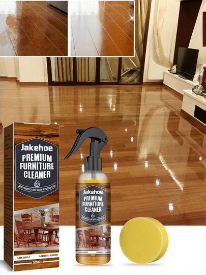  JAKEHOE; Limpiador de piso; Limpiador de muebles premium; Limpiador para el cuidado de muebles; Adecuado para limpiar y cuidar varios tipos de pisos como pisos de madera maciza, pisos de baldosas, pisos compuestos, baldosas de mármol, etc.