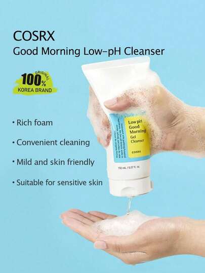 COSRX 150毫升/5.07液盎司低pH值洁面啫喱，低泡温和洁面乳，日常洁面乳，护肤第一步，韩国化妆品