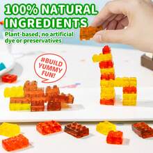 AMOS 4D Vegan Gummy Sweets Blocks Assorted Fruit Flavors 240g Build Edible Blocks Gummy Candy - 水果 - 查看 3