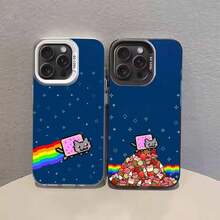 Funda para teléfono N- Cute para iPhone 17 16 15 14 13 12 11 Ais/Pro/Max/Plus, cubierta plateada mate negra. - z7 - Ver 1