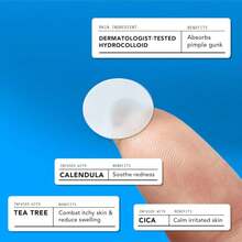 AVARELLE Acne Cover Patches, Eligible Hydrocolloid Pimple Patches For Face With Tea Tree Oil, Korean Skincare Zit Patches For Face | HSA Store Eligible Items | Vegan, Cruelty-Free - MàuB - Xem 4