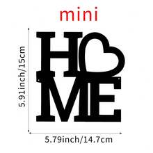 HELLOYOUNG 1个简约竖款“HOME”金属标牌，黑色，乔迁礼物，儿童房、客厅、卧室、露台或花园装饰，适合女性，家居装饰 - 黑色 - 查看 18