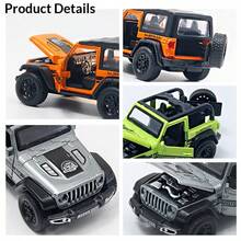 Alloy Cowboy Child Toy, 4-Door Convertible Alloy Car Model, Gift For Boys - Multicolor - View 5